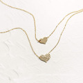 UNIQ Double Layered Heart Necklace Pendant Jewelry